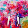 Artistic Pink Elephant paint by numbers