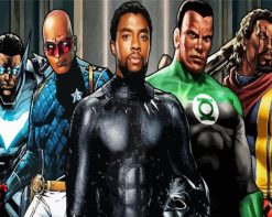 Black Superheroes paint by numbers