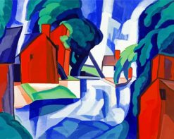 Blue Day Oscar Bluemner paint by numbers