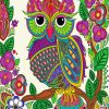 Colorful Mandala Owl paint by numbers
