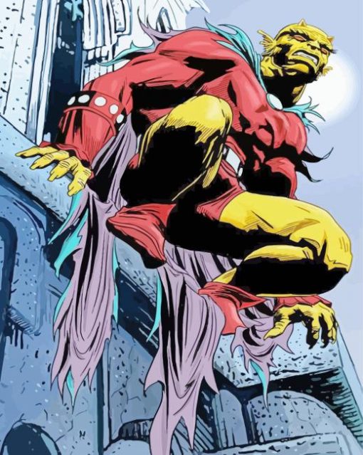 Etrigan The Demon Comic Book paint by numbers