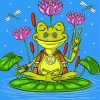 Hippie frog art paint by numbers