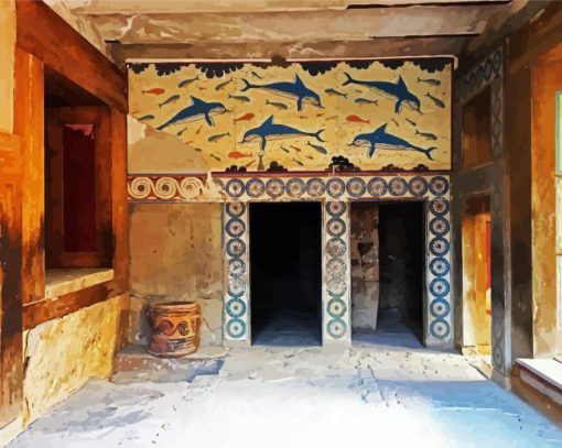 Historic Palace Knossos paint by numbers