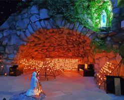 Notre Dame Grotto paint by numbers