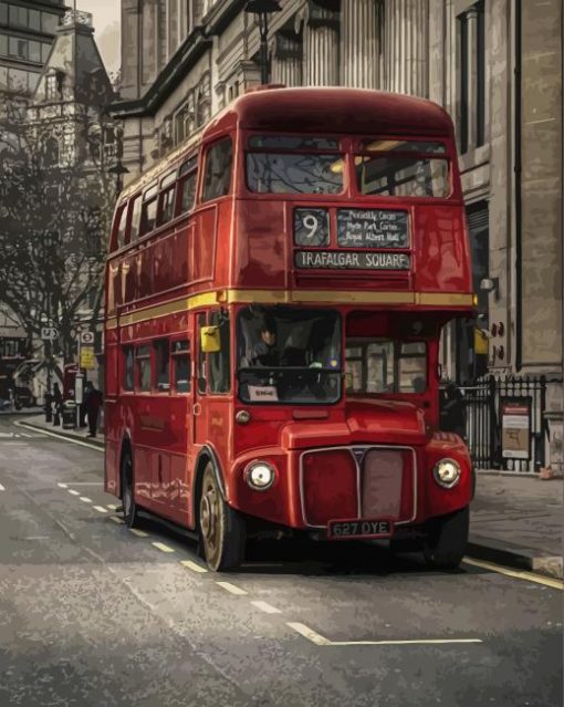 Old Routemaster paint by numbers