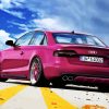 Pink Audi A4 Car paint by numbers
