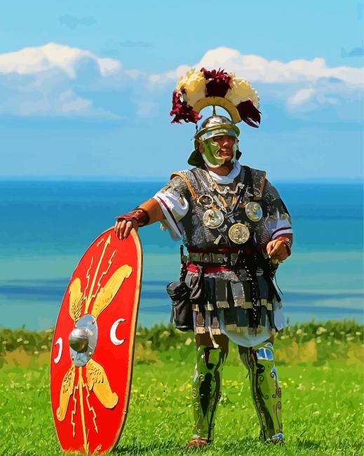 Roman Warrior paint by numbers