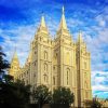 Salt Lake City Utah Temple paint by number