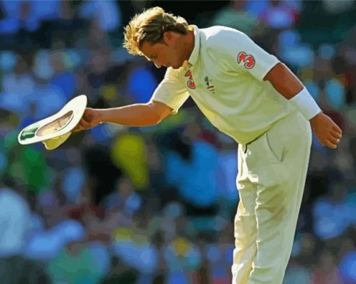 Shane Warne paint by numbers