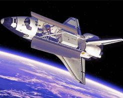 Space Shuttle In Space paint by numbers