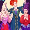 The Sanderson Sisters Cartoon Characters paint by numbers