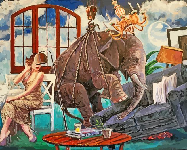 The Elephant In The Room paint by numbers
