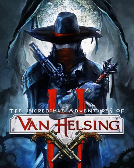 Van Helsing horror movie paint by number