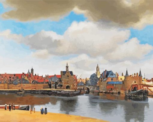 View Of Delft Bu Johannes Vermer paint by numbers