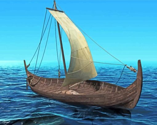 Viking Ship paint by numbers
