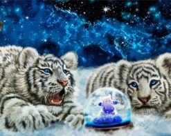 White Tigers Cubs paint by numbers