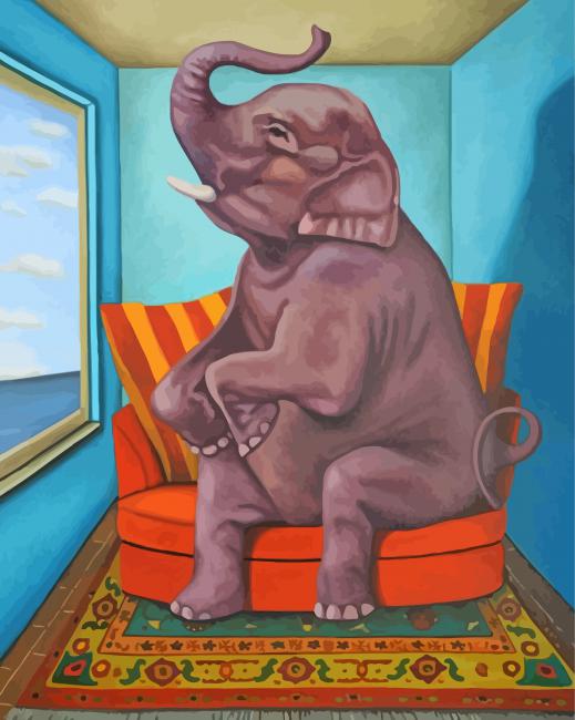 Aesthetic Elephant In The Room paint by number