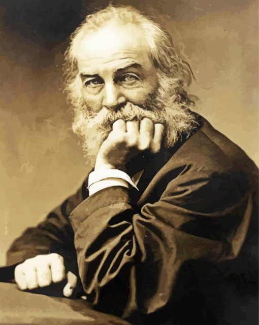 American Poet Walt Whitman paint by numbers