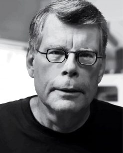 black and white Stephen king paint by number