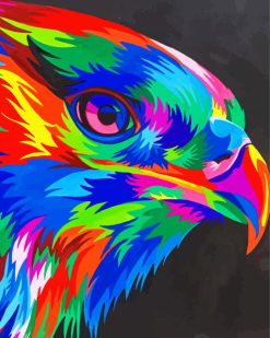 Colorful Eagle Abstract paint by numbers