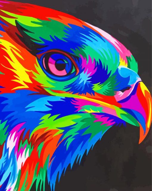 Colorful Eagle Abstract paint by numbers