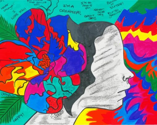 Colorful Mental Health paint by numbers