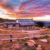 craigs hut at sunset paint by numbers
