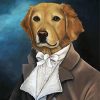 dog in a suit paint by number