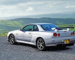 Grey Skyline Car paint by numbers