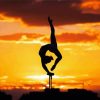 gymnastic contortionist silhouette paint by numbers