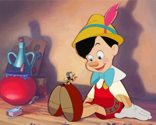 jiminy cricket and pinocchio paint by numbers
