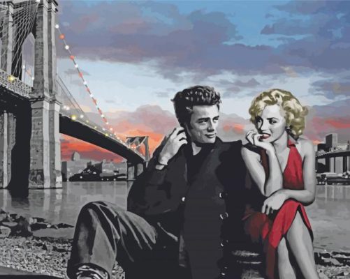 Marilyn Monroe And James Dean paint by numbers