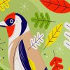 Mid Century Animals Bird paint by numbers