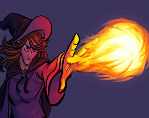 witch fire bolt paint by number