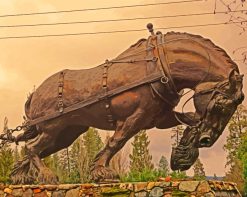 Workhorse Statue paint by number