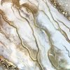 Abstract Gold And White Art paint by numbers