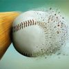 Baseball Bat Hitting paint by numbers