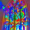 Colorful Stained Glass Church Window paint by numbers