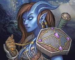 Draenei Art Illustration paint by numbers