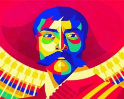 Emiliano Zapata Pop Art paint by numbers