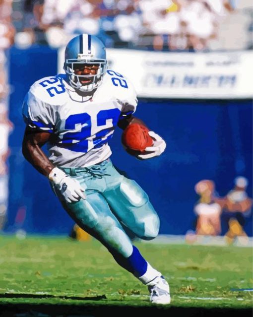 Emmit Smith Player paint by numbers