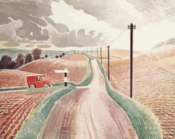 Eric Ravilious Landscape paint by numbers