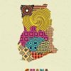 Ghana Map Poster Art paint by numbers
