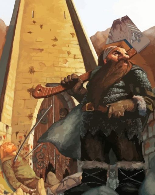 Gimli Dwarf Lord Of The Rings paint by number
