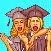 Graduating Girls paint by number