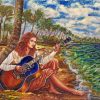Gorgeous Guitarist Girl paint by numbers