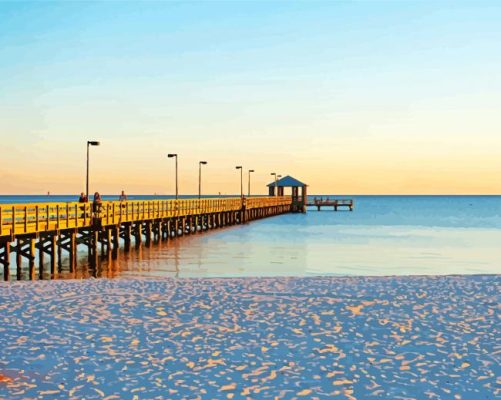 Gulfport Pier paint by numbers