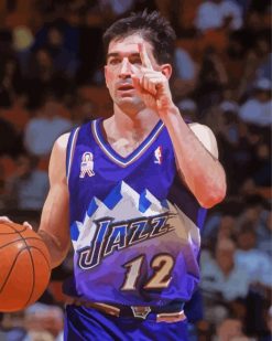 John Stockton Basketball Player paint by numbers