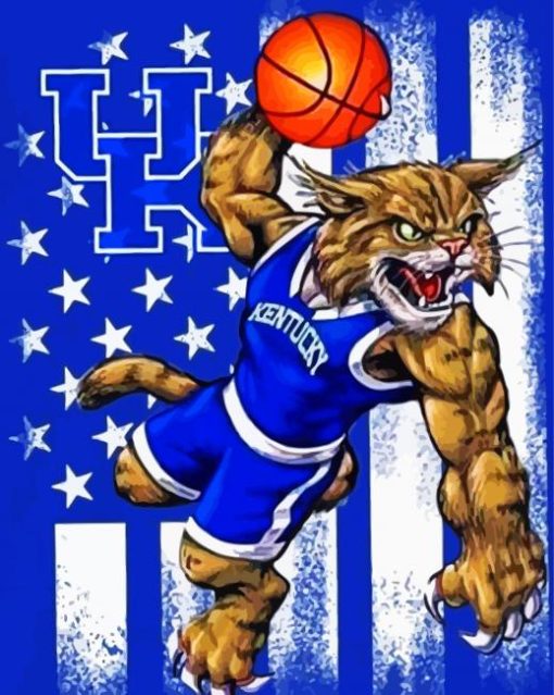 Kentucky Wildcats Basketball Team paint by numbers