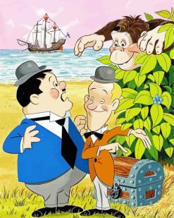 Laurel And Hardy Cartoon paint by numbers